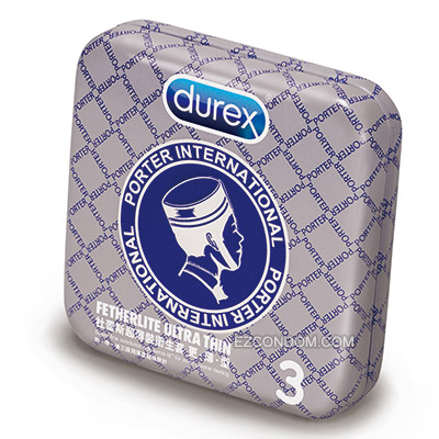 Durex杜蕾斯Porter聯名鐵盒限定版保險套(灰) 更薄型 3入裝