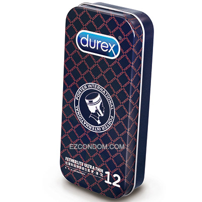 Durex杜蕾斯 Porter聯名鐵盒限定版保險套(黑紅網) 更薄型 12入裝