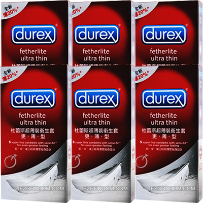 Durex杜蕾斯超薄裝 (更薄型) 保險套 (6盒)